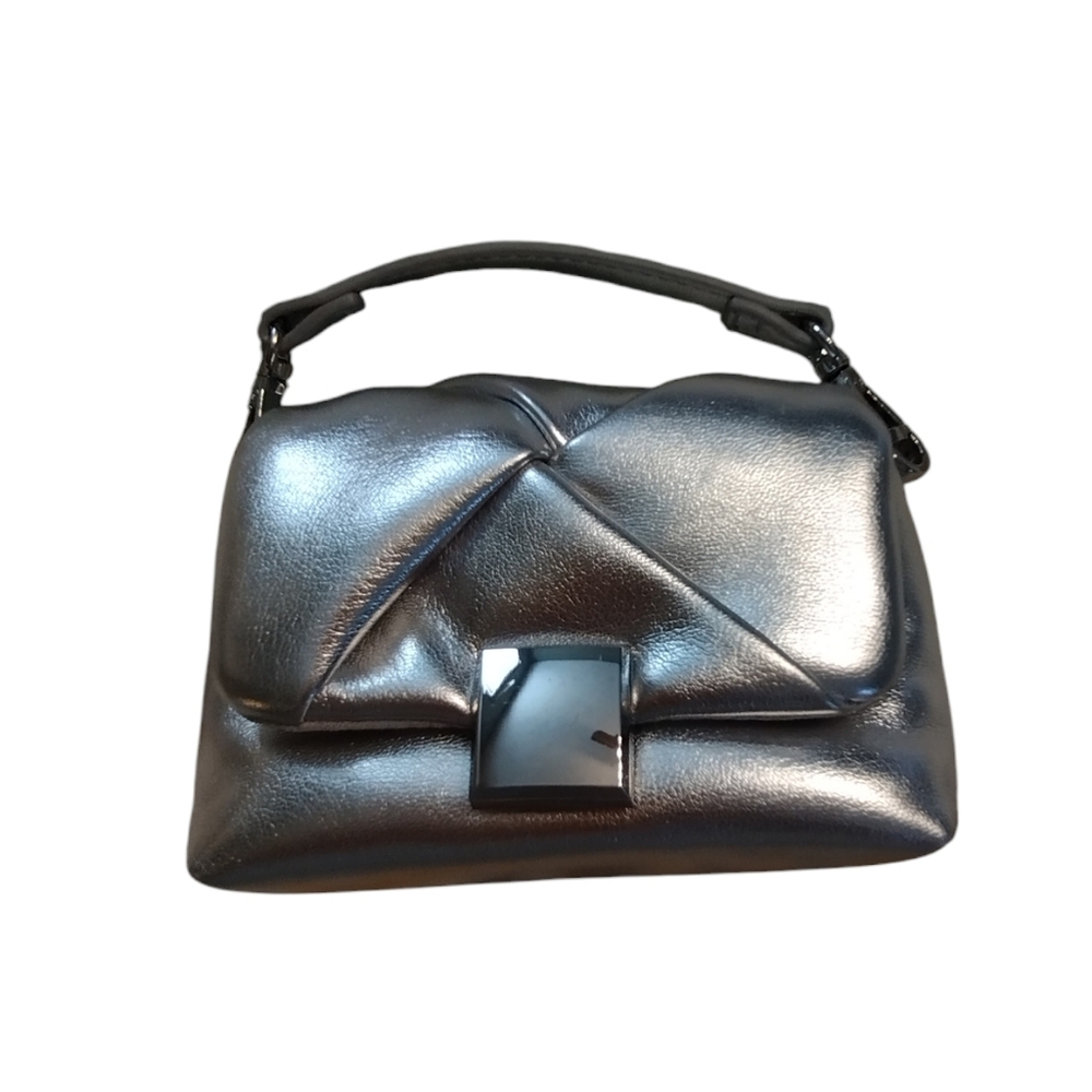 EUC A New Day Small Elegant Silver Handbag Megnet Closure